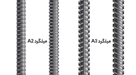 تفاوت میلگرد a2 و a3