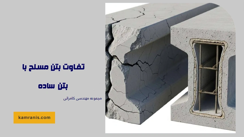 تفاوت بتن مسلح با بتن ساده